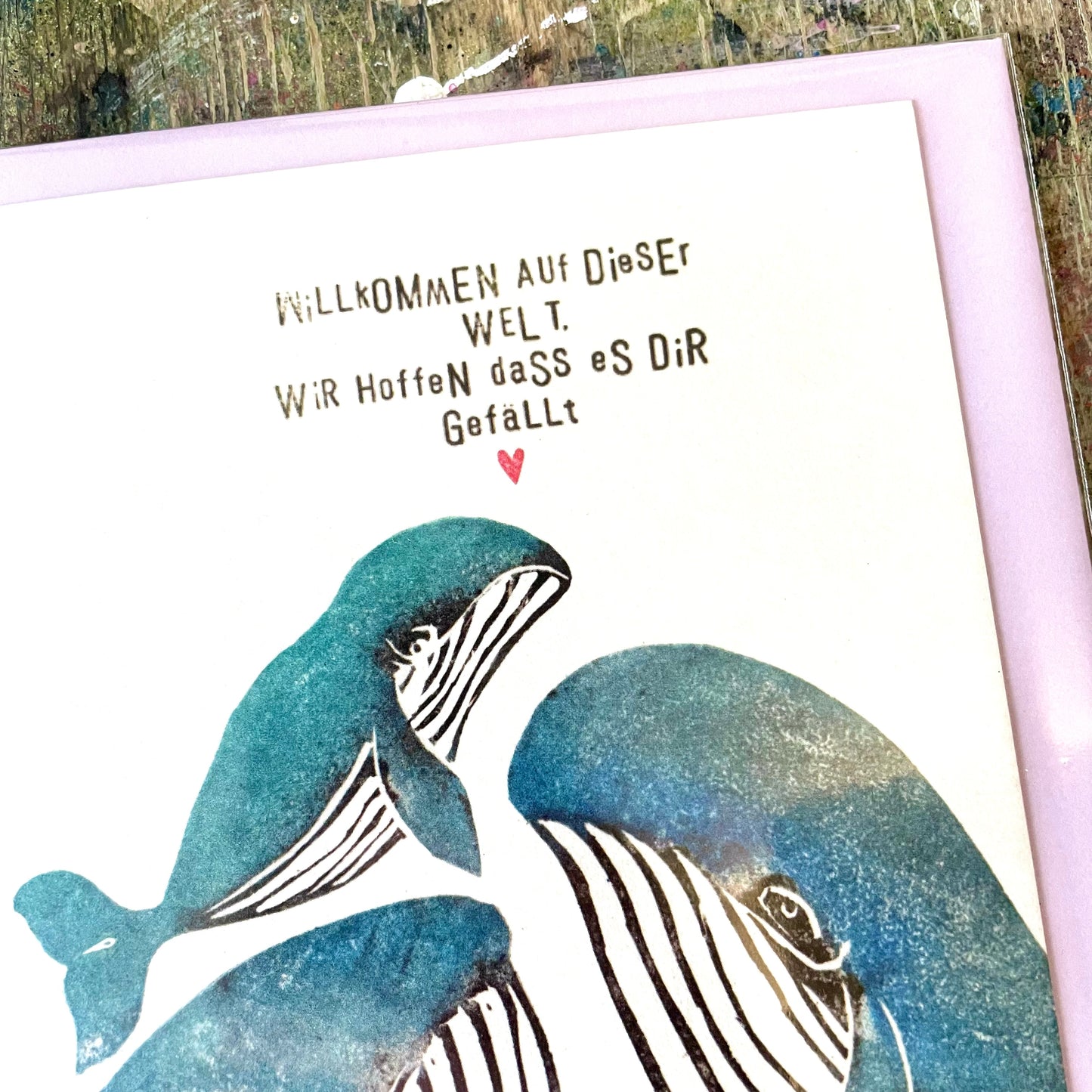 kuki Klappkarte zur Geburt " Willkommen..."
