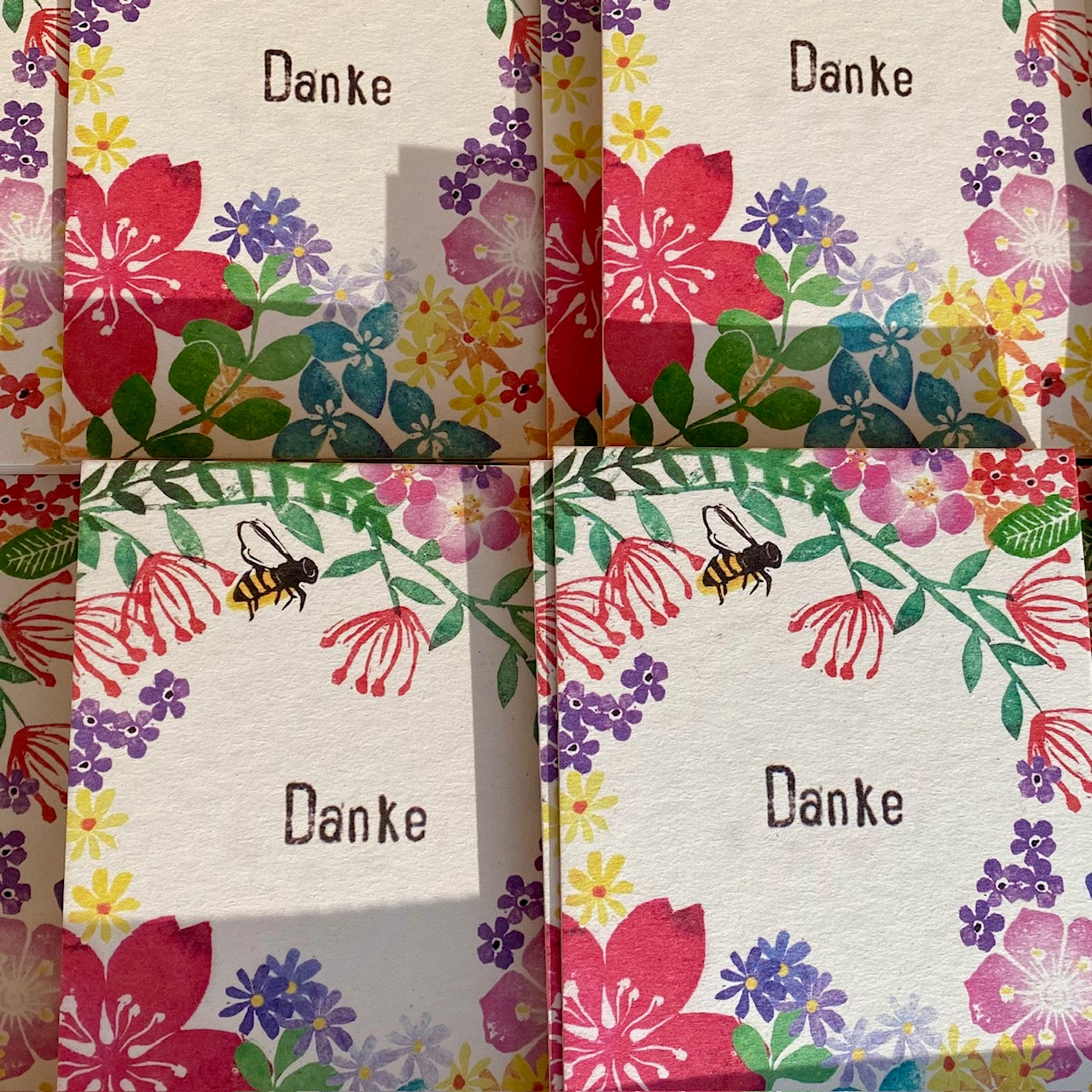 kuki Postkarte //  Danke Blumen