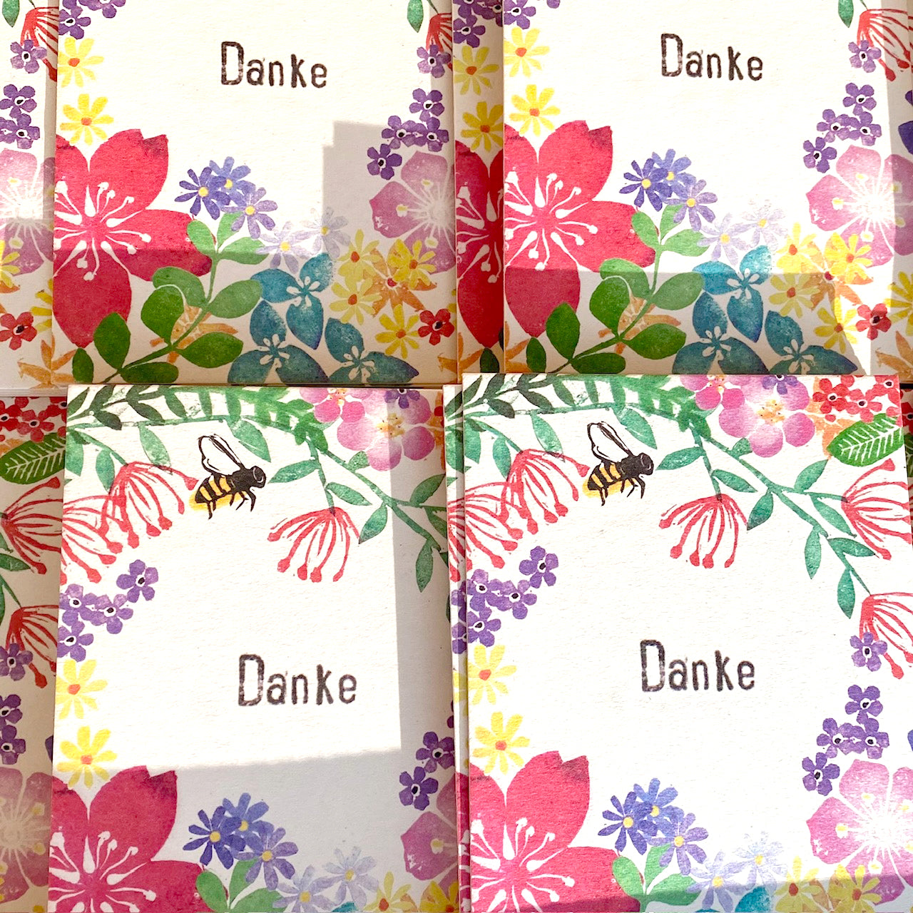 kuki Postkarte „Danke“ Blumen