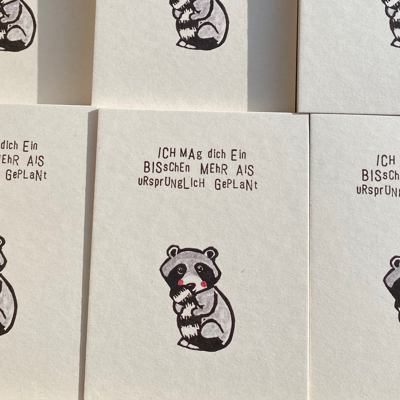 kuki Postkarte // Lieber als geplant Waschbär