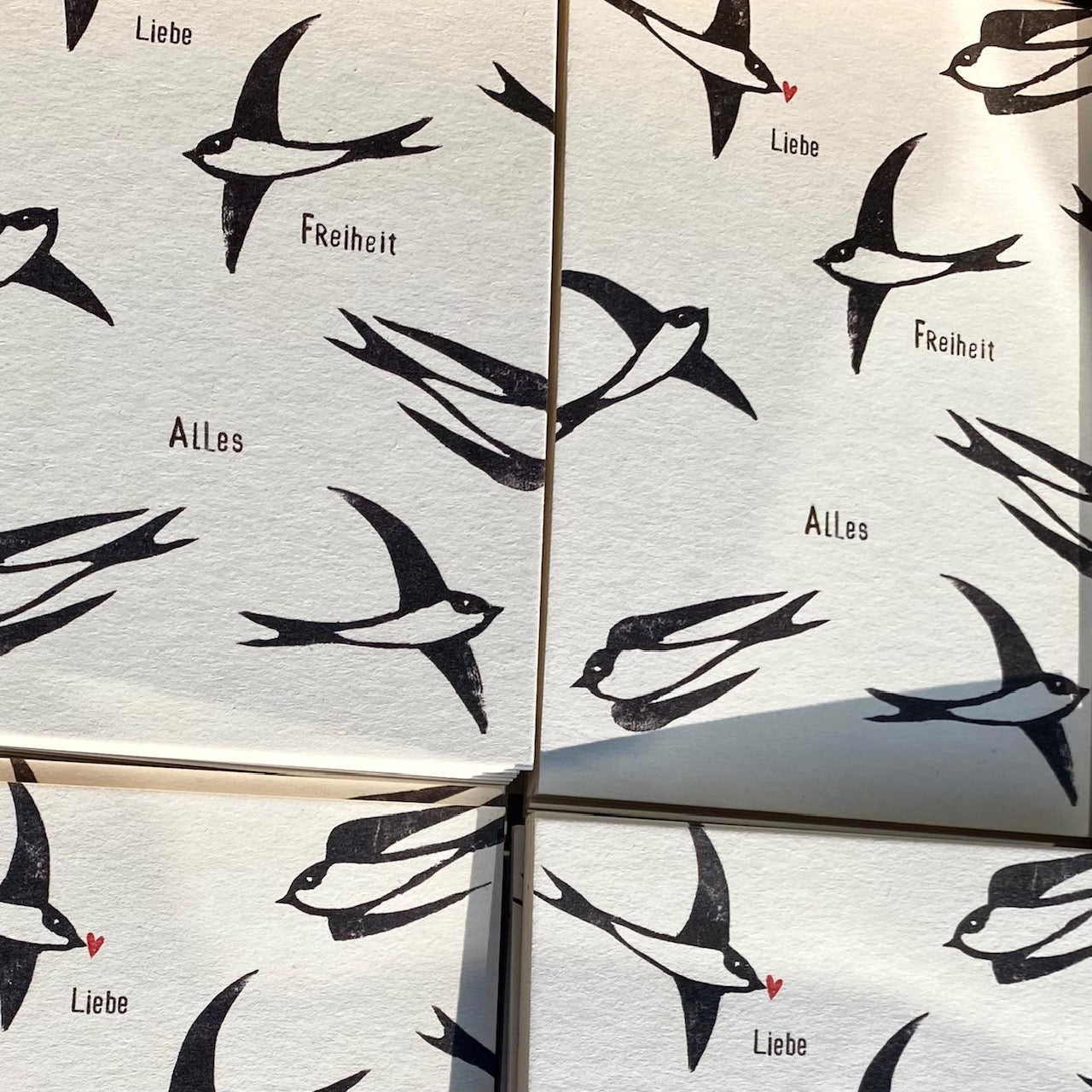 kuki Postkarte // Liebe, Freiheit, Alles