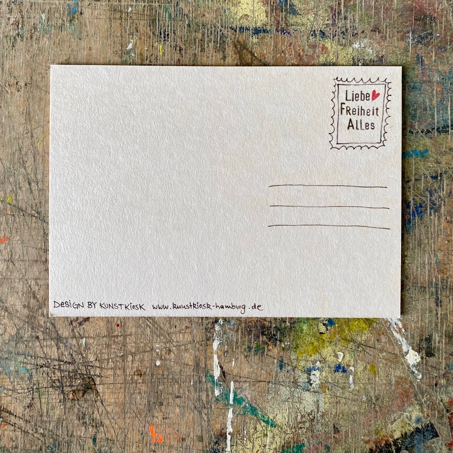 kuki Postkarte // Liebe, Freiheit, Alles