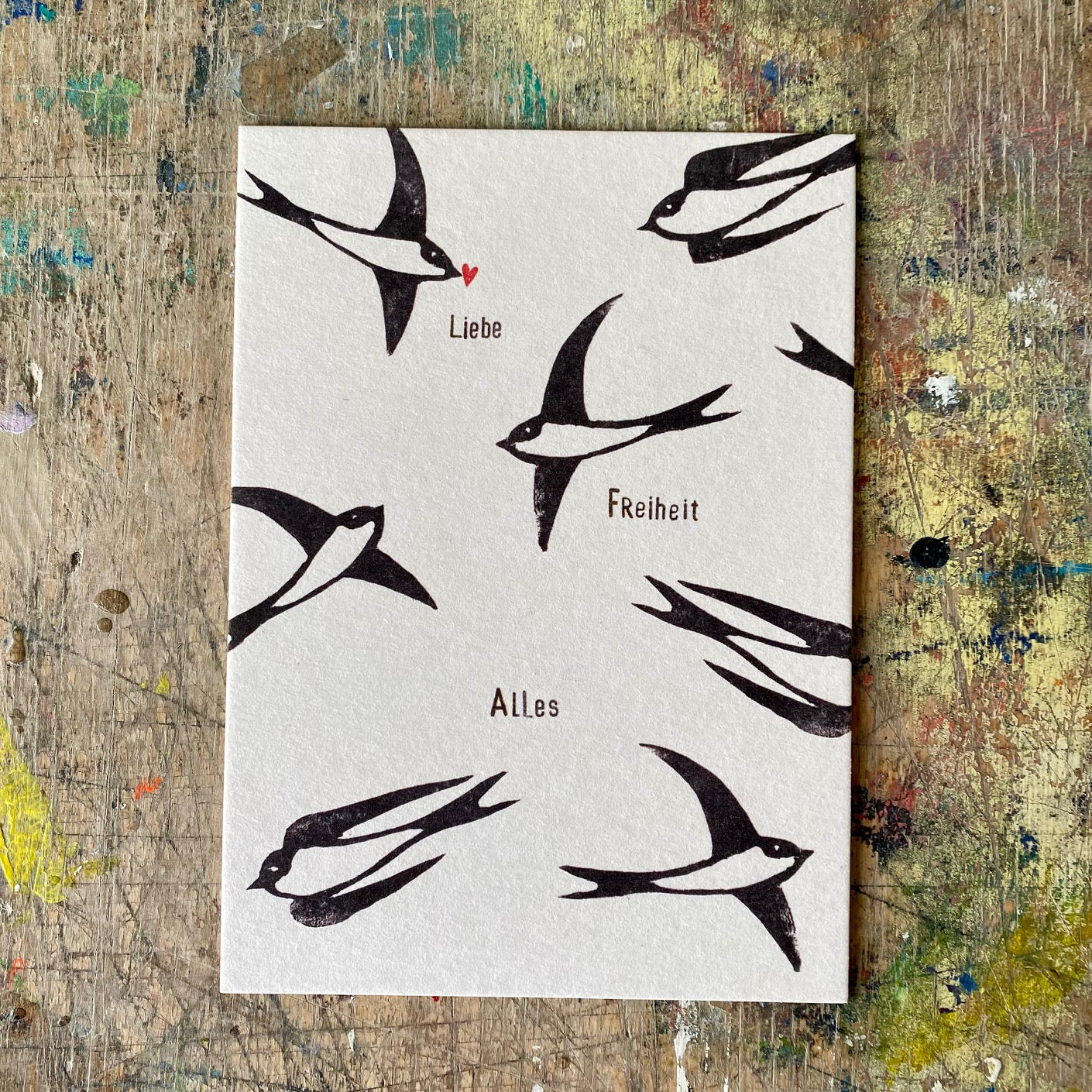 kuki Postkarte // Liebe, Freiheit, Alles