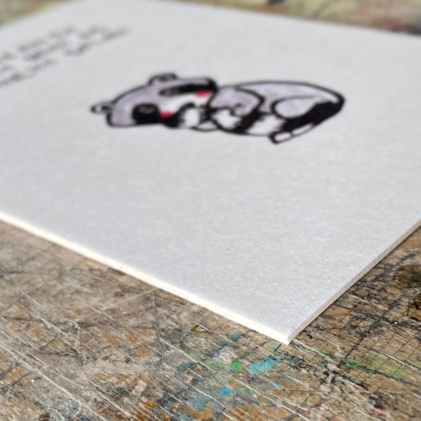 kuki Postkarte // Lieber als geplant Waschbär