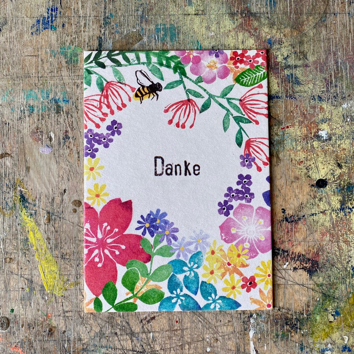 kuki Postkarte //  Danke Blumen