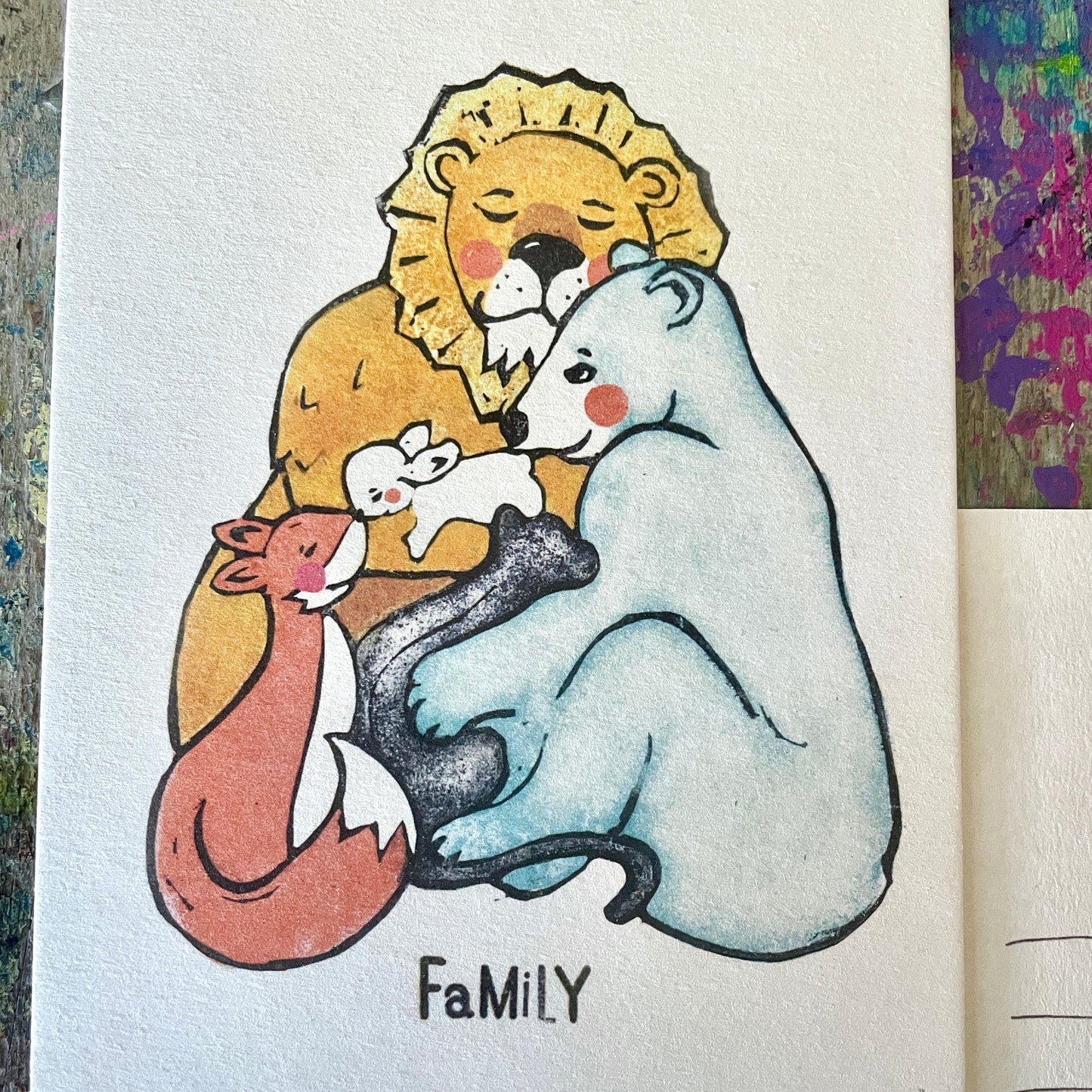 kuki Postkarte "Family"