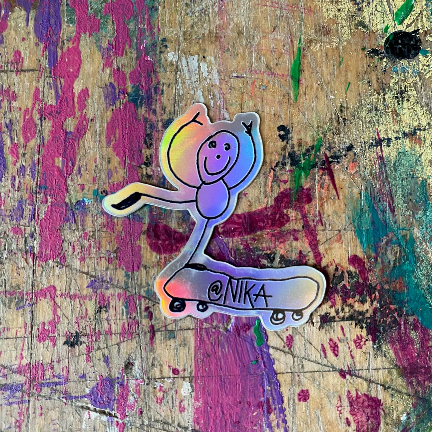 Glitzer Sticker // Skater