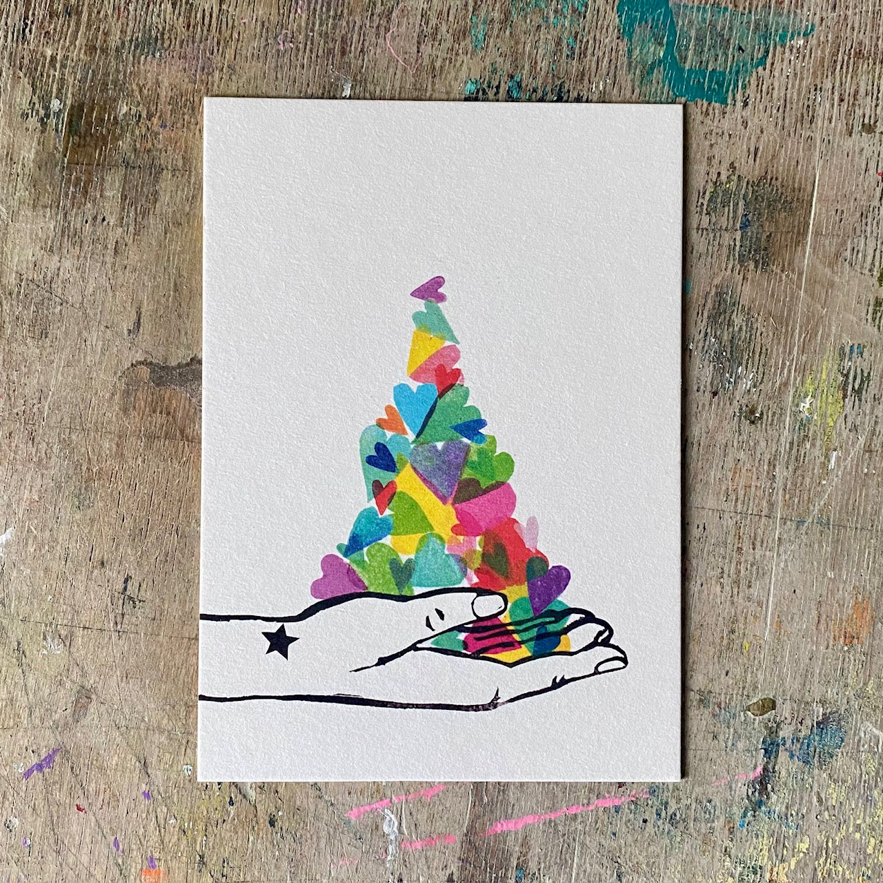 kuki Postkarte // Eine Handvoll Liebe