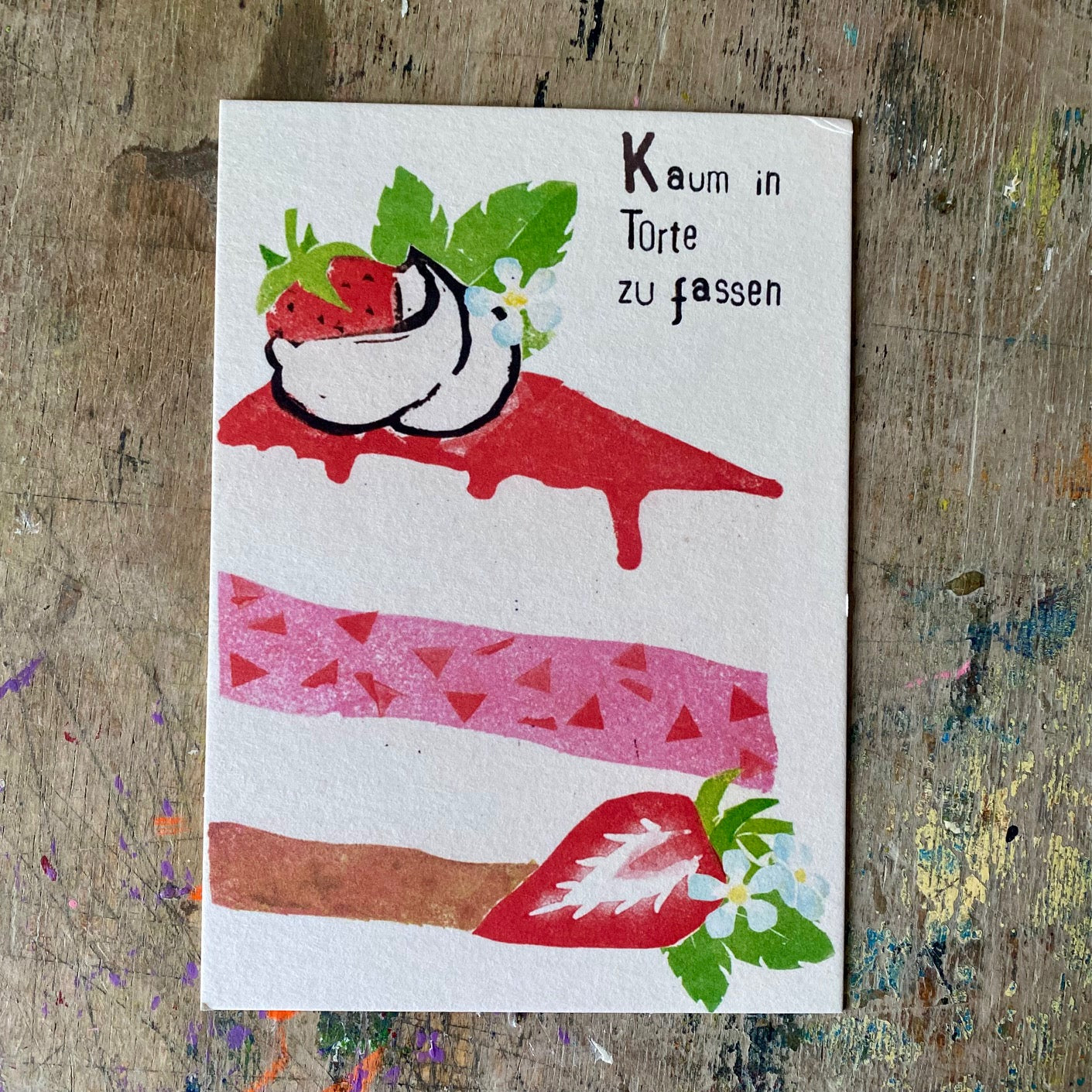 kuki Postkarte // Kaum in Torte zu fassen!