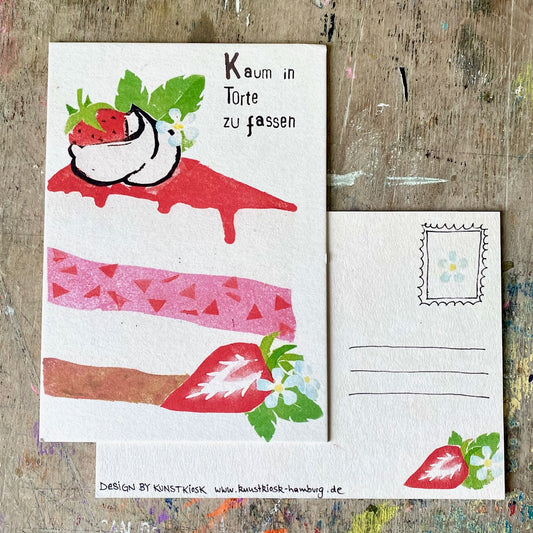 kuki Postkarte „Kaum in Torte zu fassen“