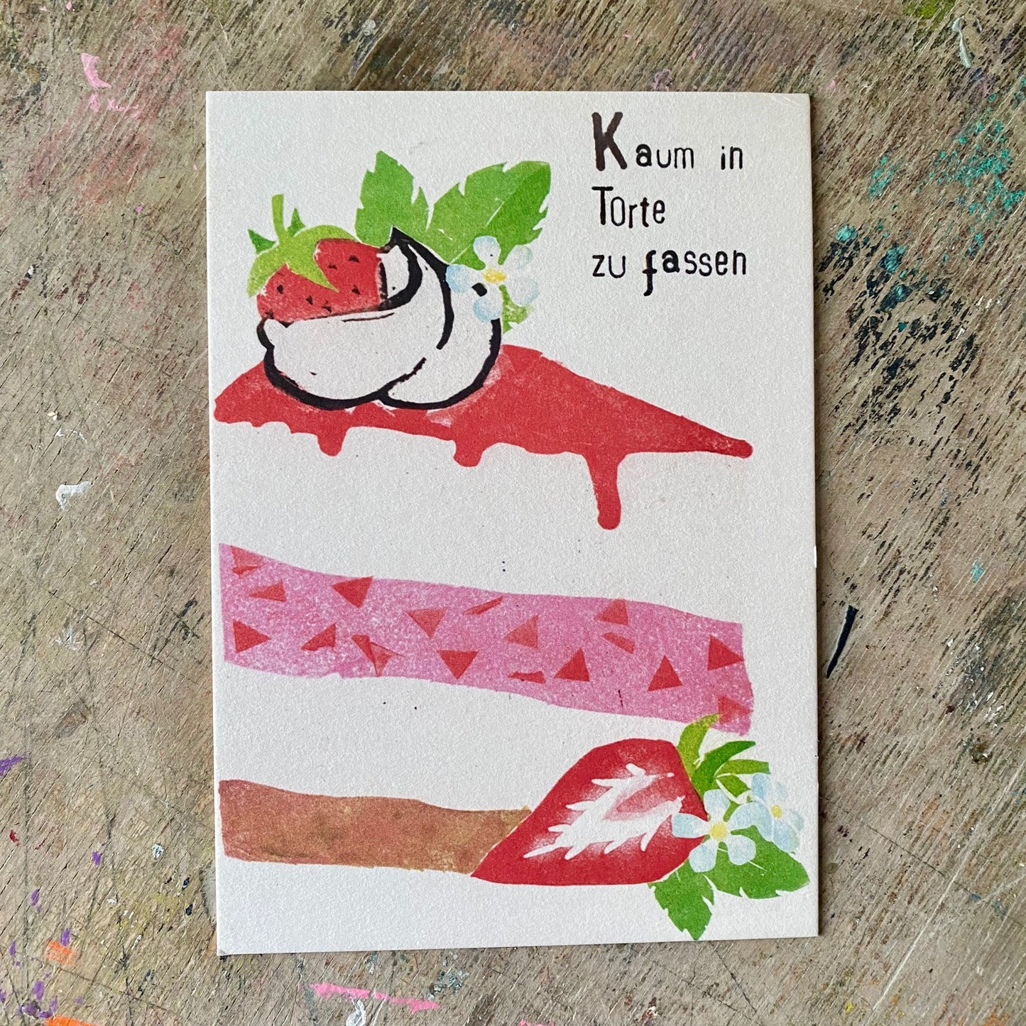 kuki Postkarte // Kaum in Torte zu fassen!
