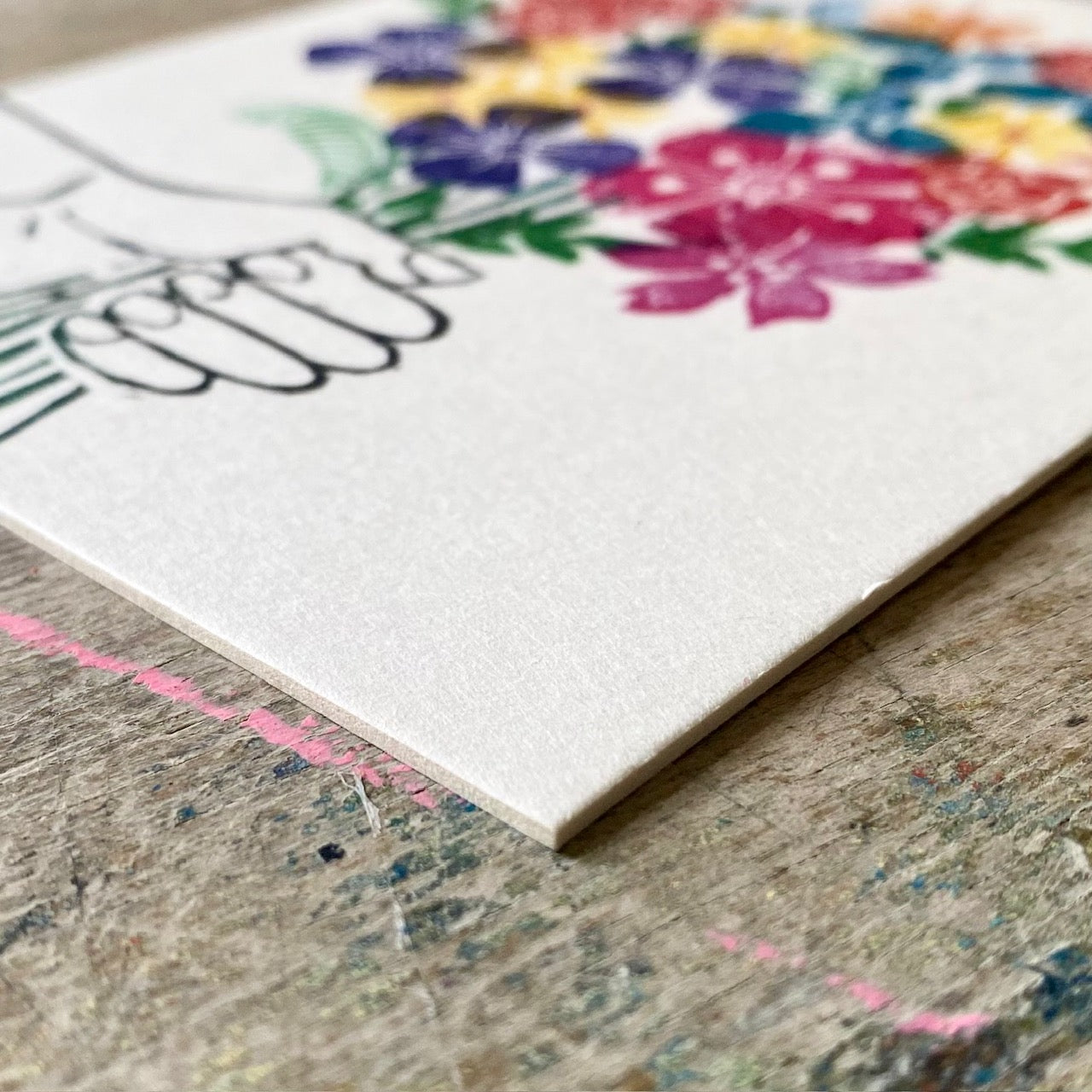 kuki Postkarte // "Blumenstrauß"NEU