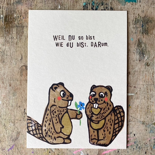 kuki Postkarte // "So wie du bist wie du bist"
