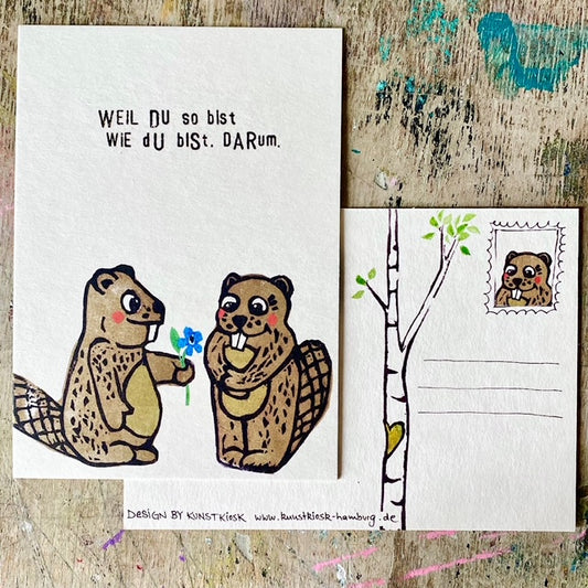 kuki Postkarte "So wie du bist wie du bist"