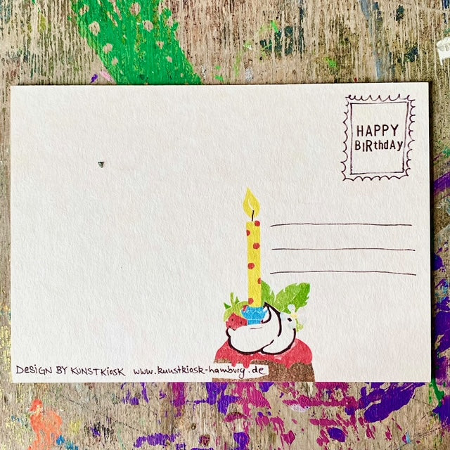 kuki Postkarte // "Geburtstags Kerzen" neues design