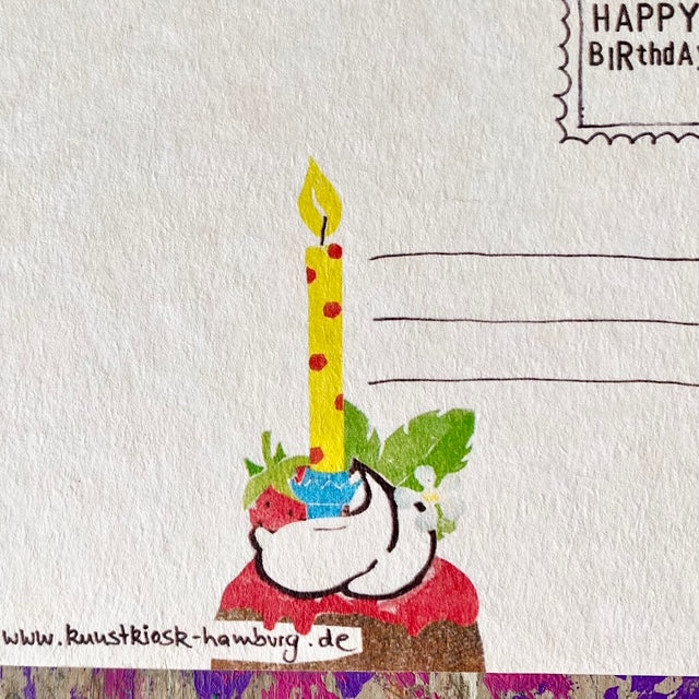 kuki Postkarte // "Geburtstags Kerzen" neues design