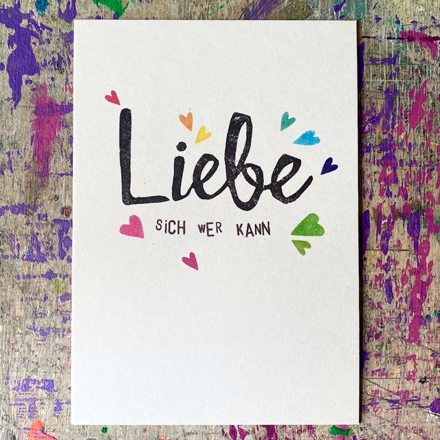 kuki Postkarte // "Liebe sich wer kann" neues design
