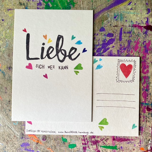 kuki Postkarte "Liebe sich wer kann"
