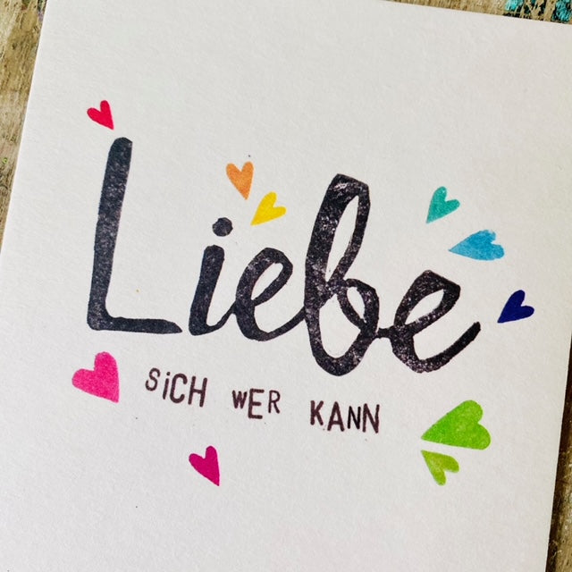 kuki Postkarte // "Liebe sich wer kann" neues design