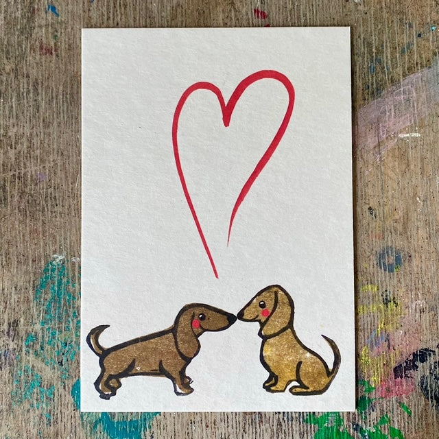 kuki Postkarte // "Dackel Liebe" neues design