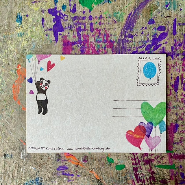 kuki Postkarte // "Glückwunsch Panda"