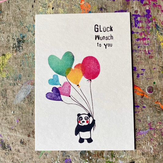 kuki Postkarte "Glückwunsch to you“ Panda