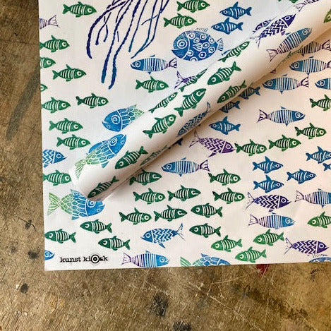 kuki Geschenkpapier "Fische & Meer" VE 5 Bögen