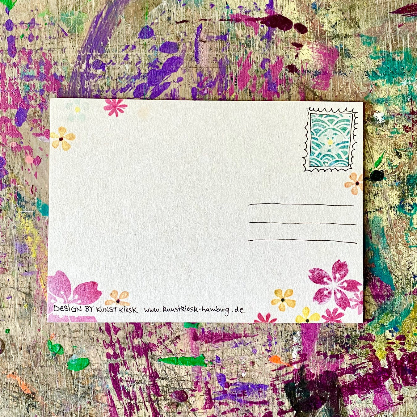 kuki Postkarte //"Glück, Glück, Glück"