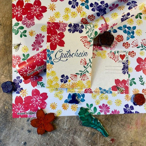 kuki Geschenkpapier // "Power Flower" VE 5Bögen