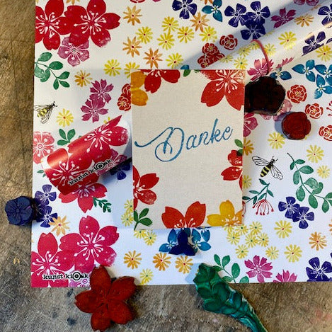 kuki Geschenkpapier // "Power Flower" VE 5Bögen