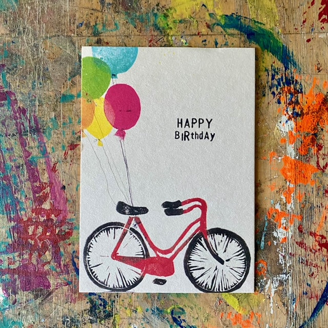 kuki Postkarte // "Happy Fahrrad"