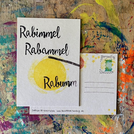 kuki Postkarte "Rabimmel Rabammel Rabumm"
