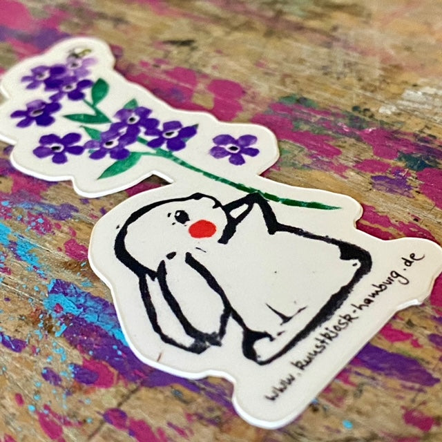 Sticker // Vergissmeinicht Hasi