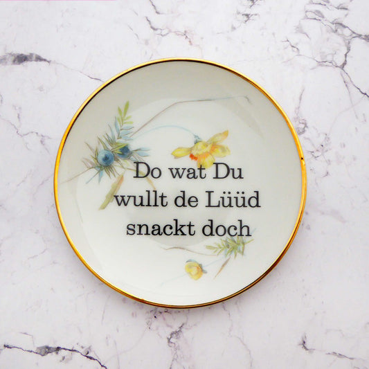 Wandteller „Do wat du wullt“ – Mini von Herr Fuchs (10 cm)