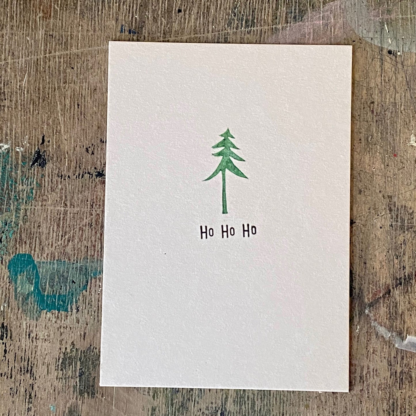 kuki Weihnachtspostkarte // "Ho Ho Ho Tanne"