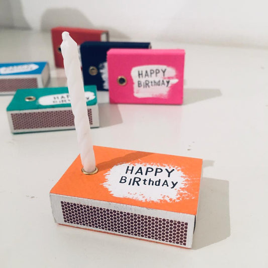Happy Birthday Box // mit Kerze und Streichhölzern