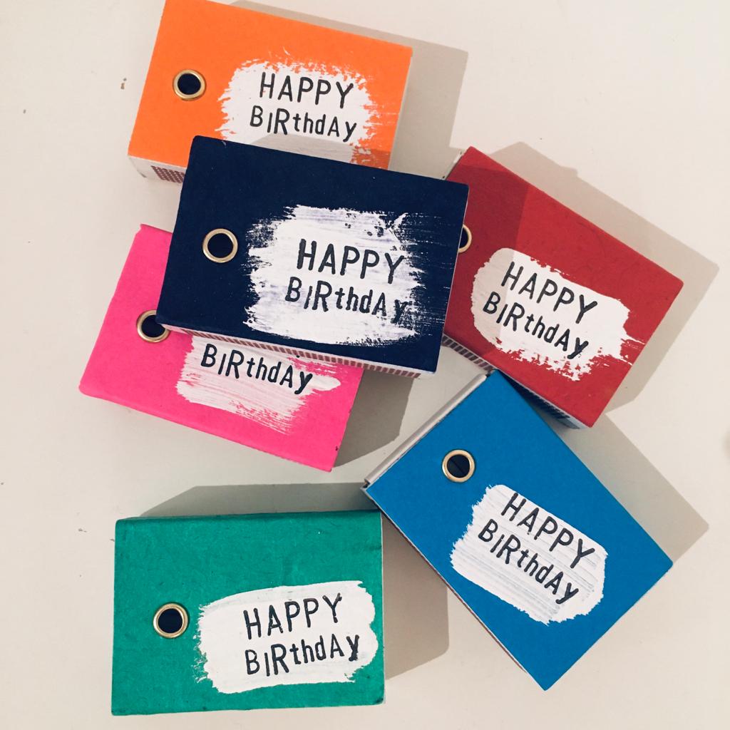 Happy Birthday Box // mit Kerze und Streichhölzern