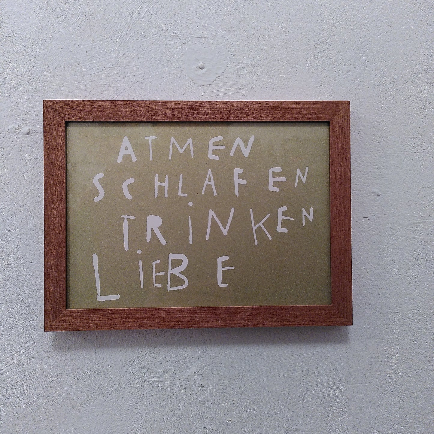 Atmen Schlafen Trinken Liebe // Michael Zander // Gold auf Karton
