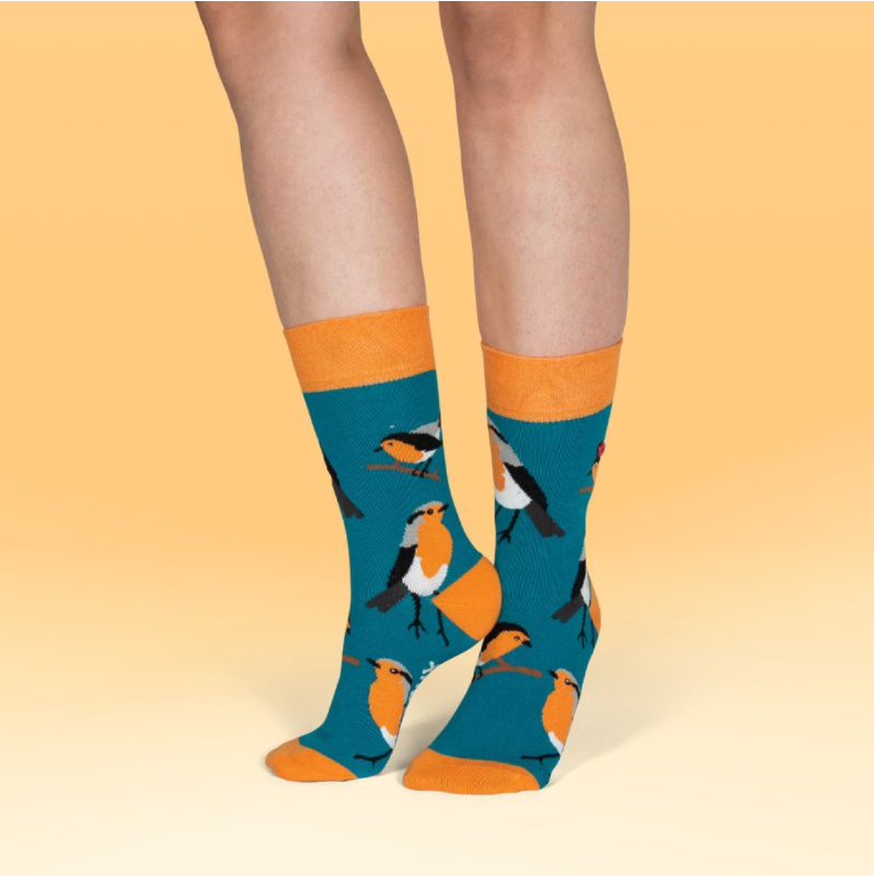 Socken // Rotkehlchen