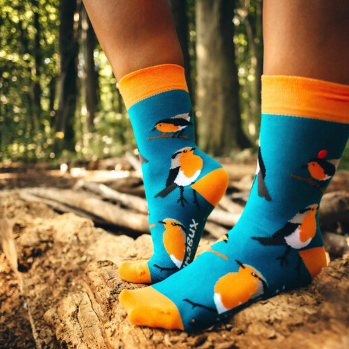 Socken // Rotkehlchen