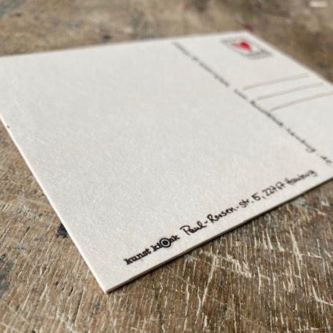 Postkarte Linoldruck Original // Respekt