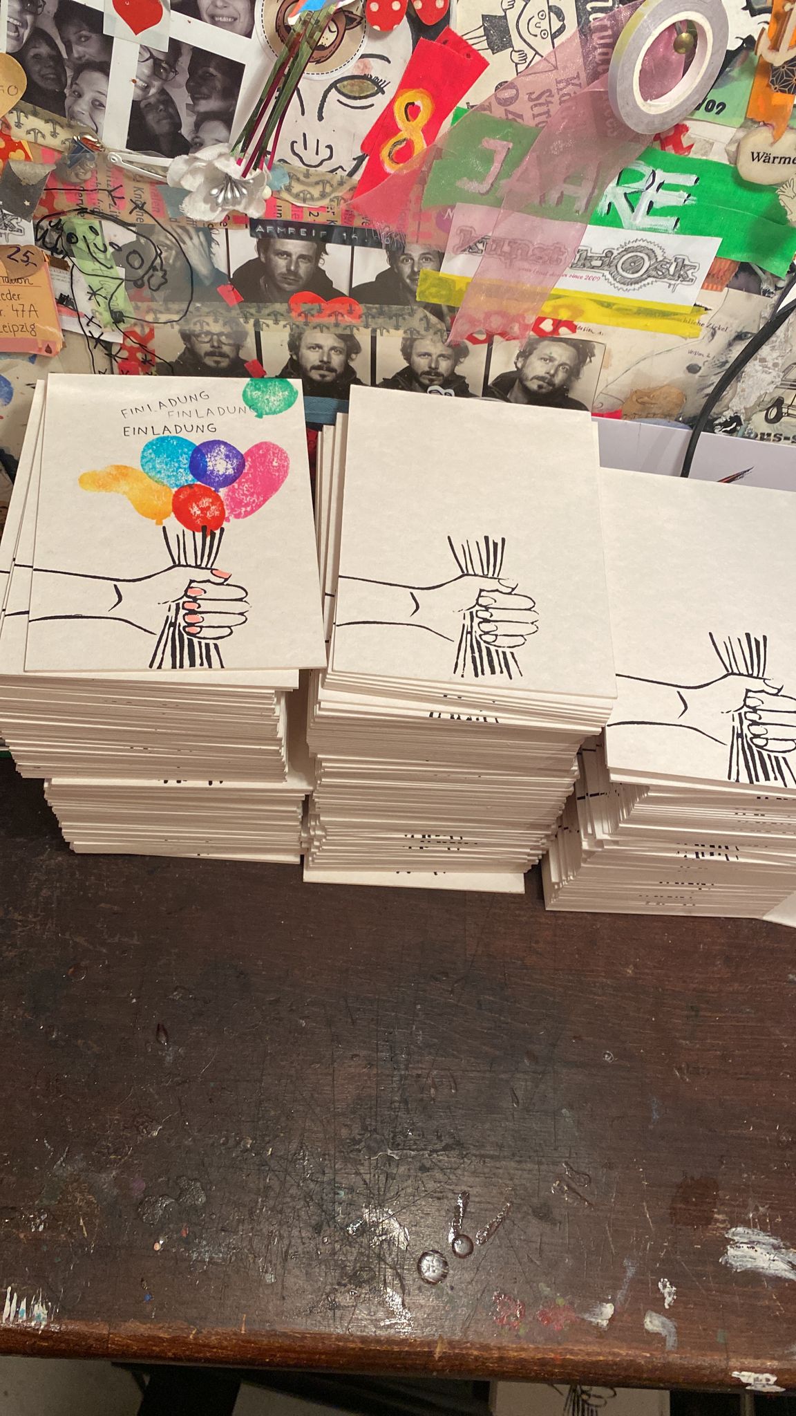 Postkarte handgestempelt // Auftragsarbeit