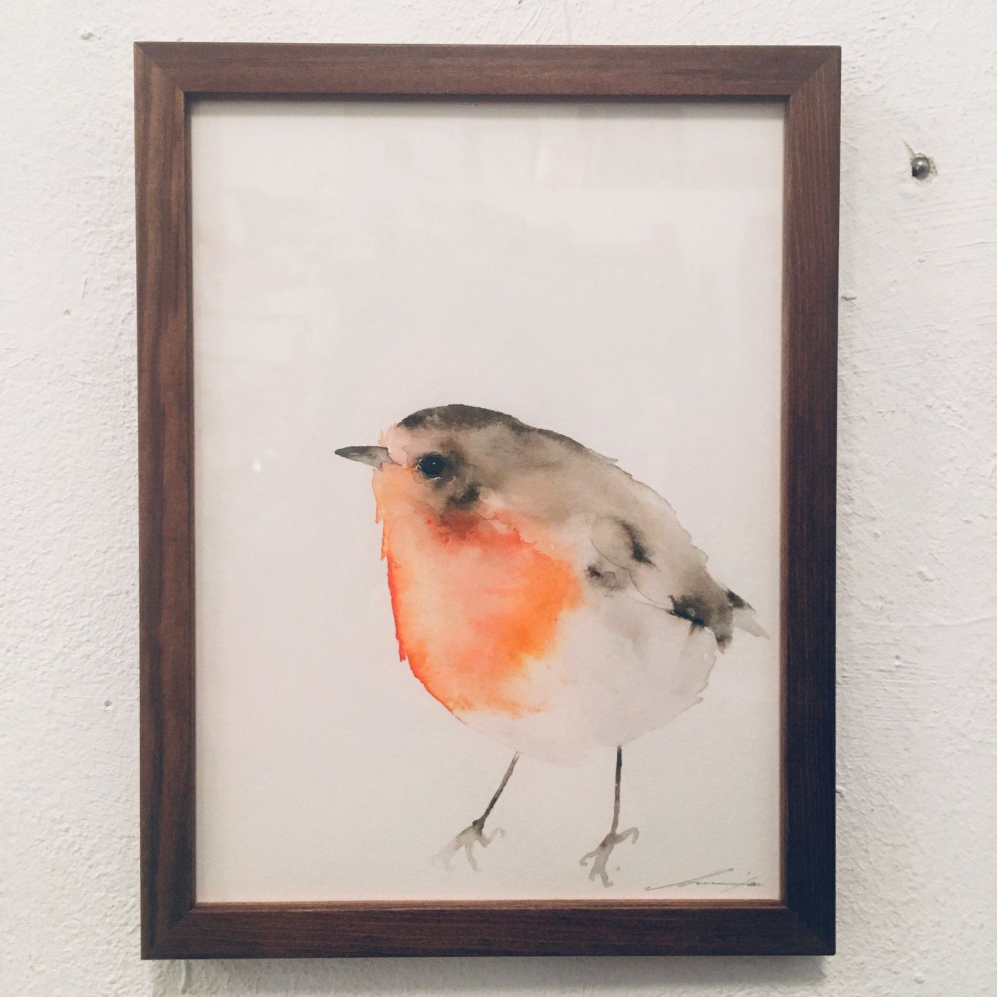 Aquarell Rotkehlchen II // Catherina Türk