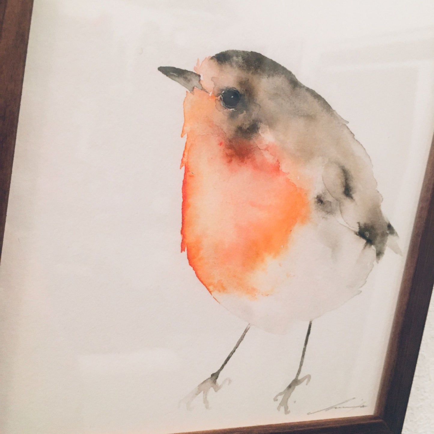 Aquarell Rotkehlchen II // Catherina Türk