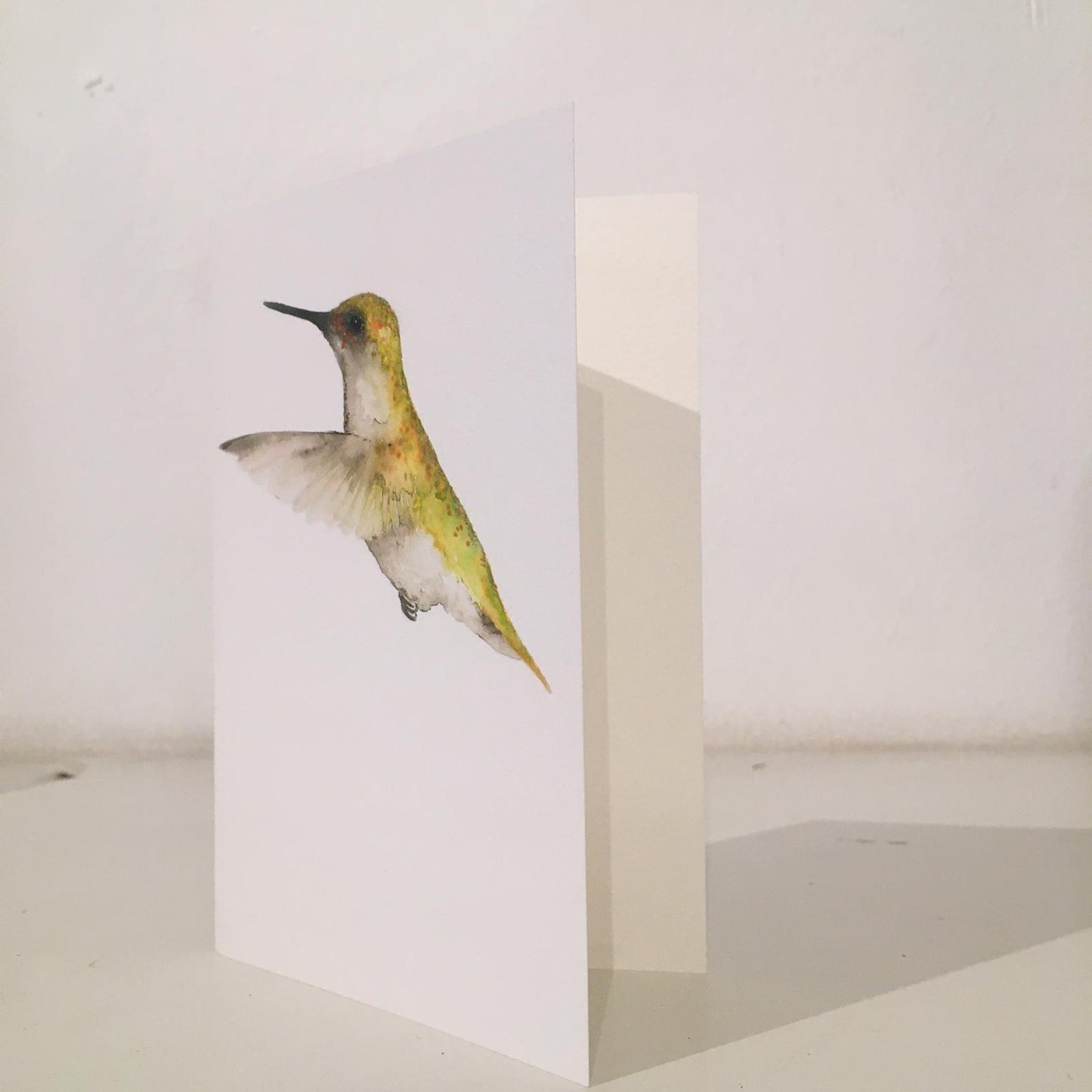 Fliegender Kolibri Aquarell Grußkarte II // Catherina Türk