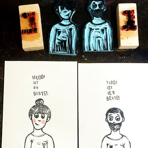 kuki Postkarte // "Muddi ist die Beste"