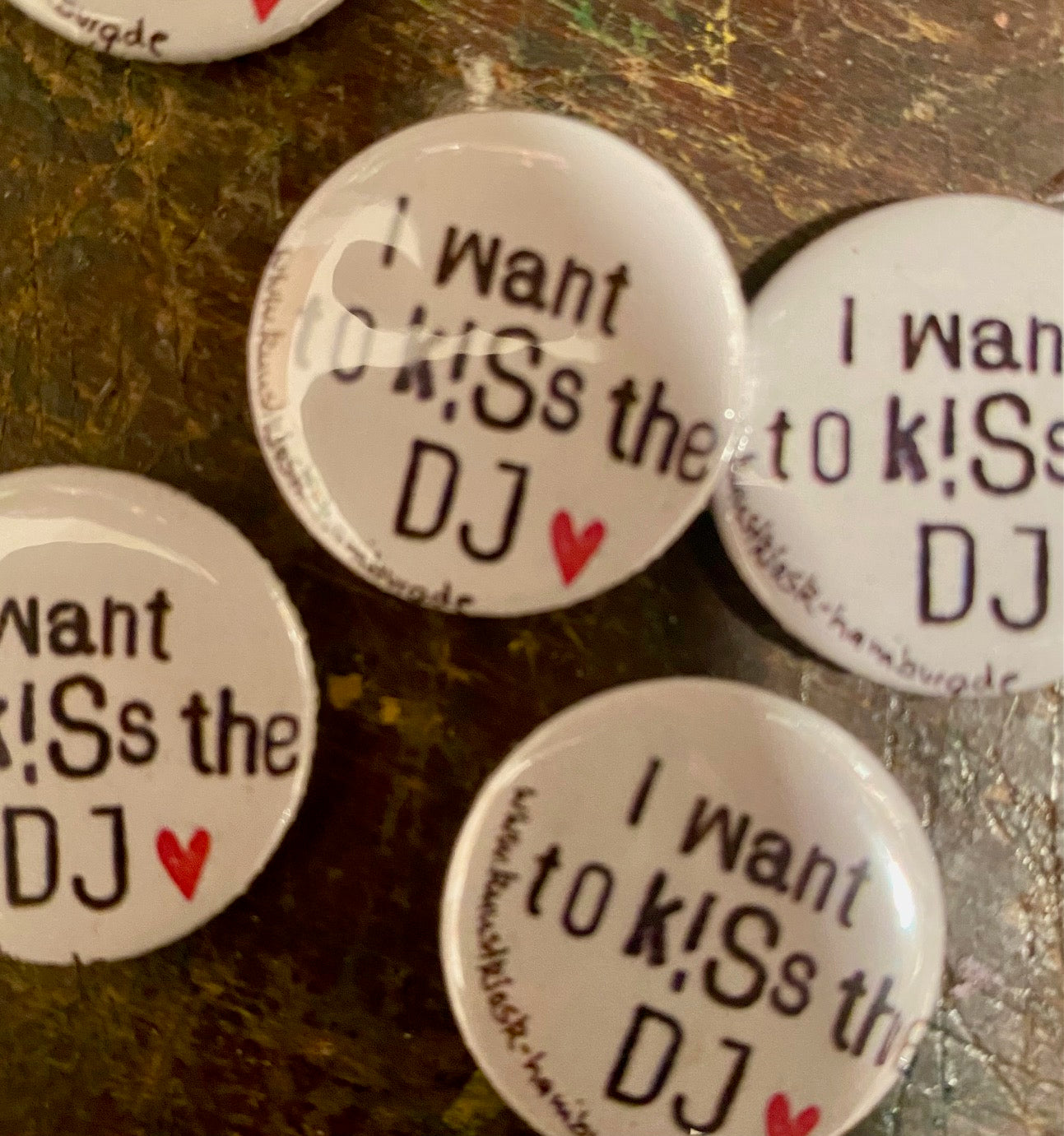 kuki Magnet oder Button // I want to kiss the DJ