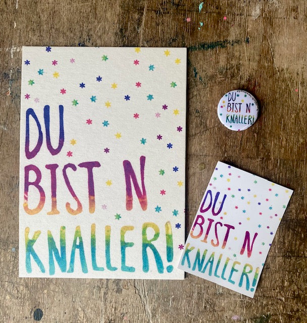 kuki Postkarte "DU BIST N KNALLER"