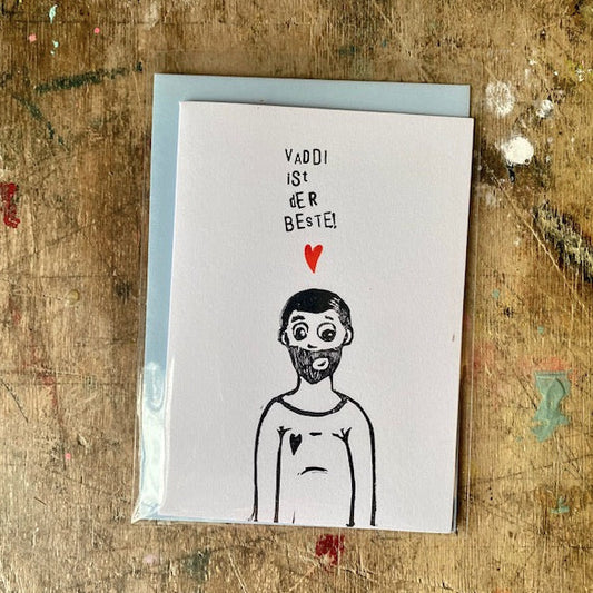 kuki Klappkarte „Vaddi ist der Beste“