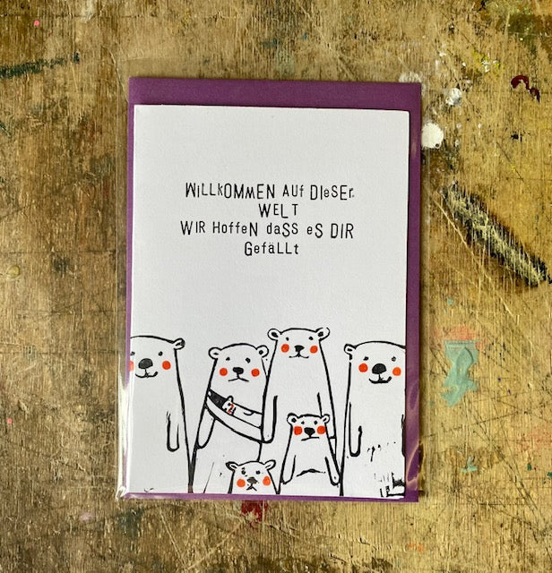 kuki Klappkarte // "Willkommen Auf Dieser Welt"